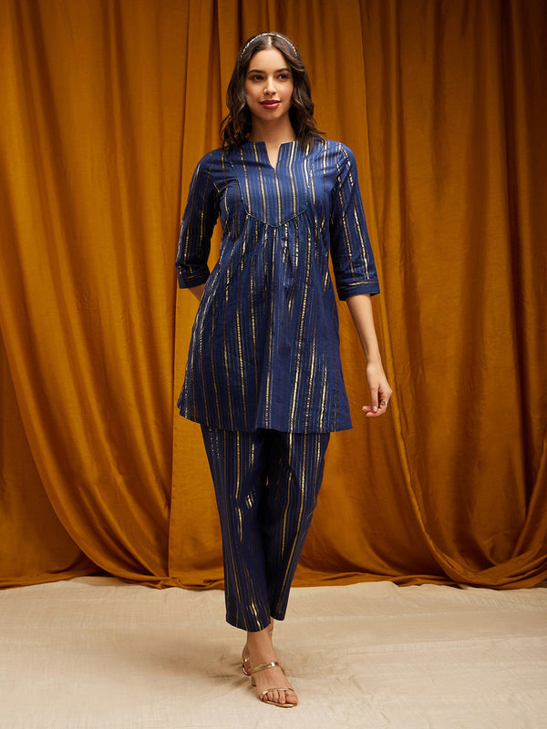 Striped Tunic & Palazzos Relaxed-fit Co-Ords