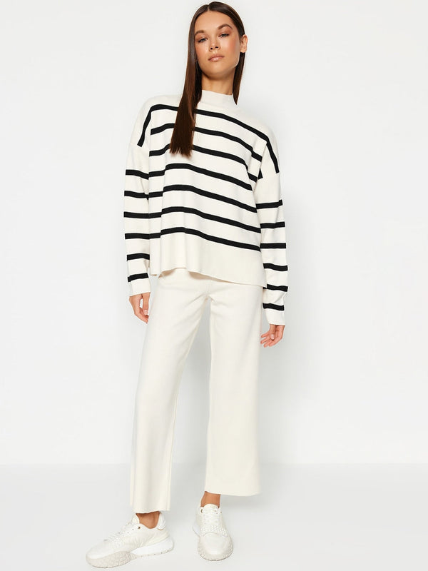Striped Acrylic Sweater With Trousers