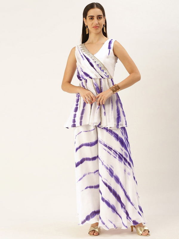 Women Tie & Dye Tunic With Palazzos