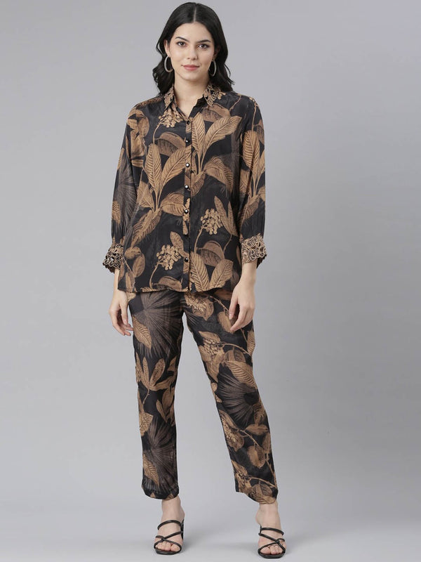 Floral Printed Shirt & Trousers