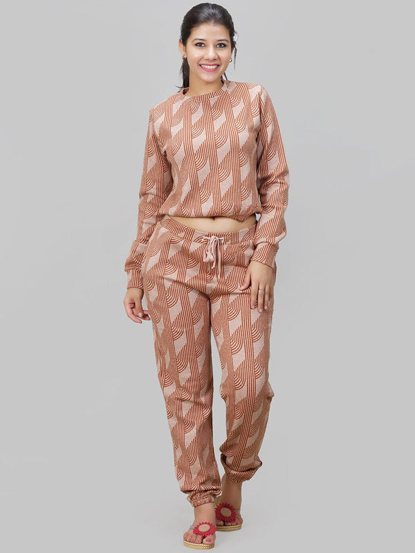 Premium Jacquard Weave Sweatshirt With Joggers Co-Ords