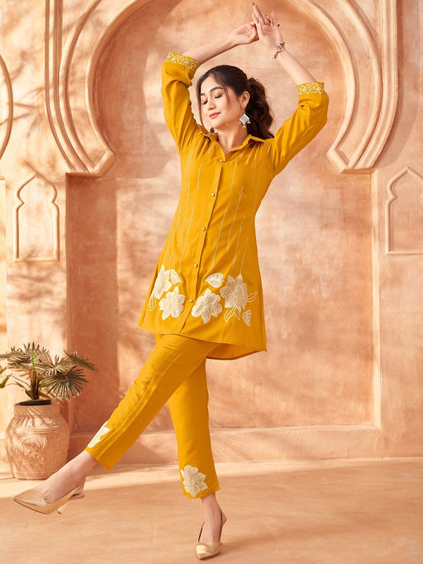 Darika Amber Embroidered Pure Cotton Co-Ords