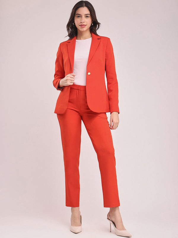 Notched Collar Jacket With Trouser