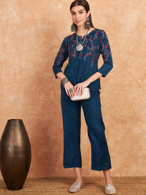 Woven Design Winter Pashmina Shirt With Trouser